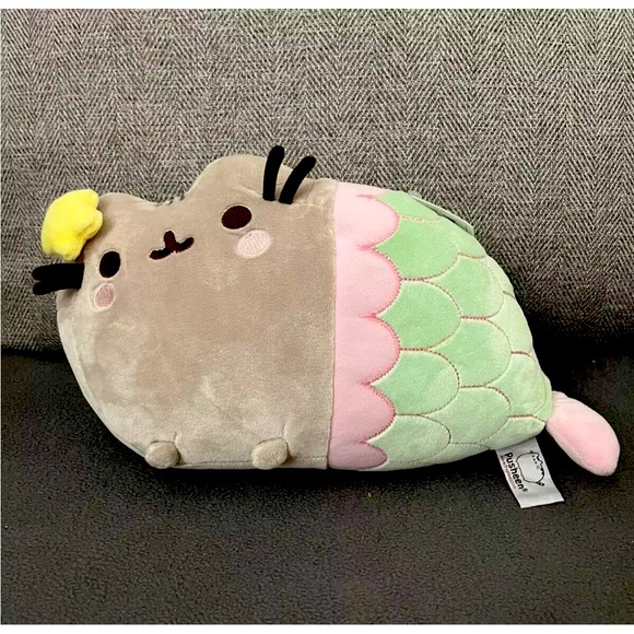 Pusheen Gund Mermaid Gray Cat w/ Fish Tail - New with Tags - Picture 1 of 4